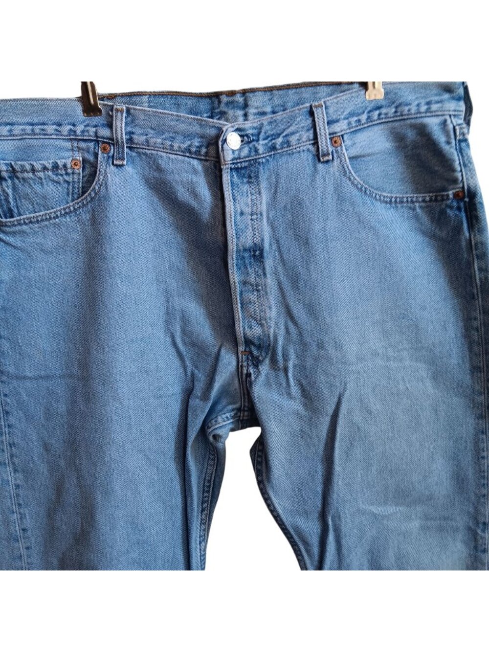 38x30 Fit Vintage Levi's 501 Jeans Mens 1990's Sky Fade made In Mexico Buttonfly